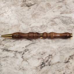 Slimline Handmade Wood Pen Tamboti With Gold Hardware - thumbnail 2