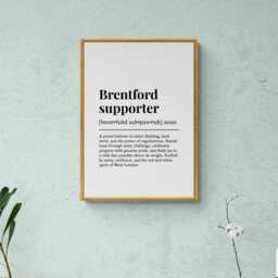 Brentford Supporter Funny Definition Sport Football Gift Wall Art Print - thumbnail 3