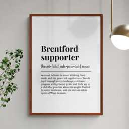 Brentford Supporter Funny Definition Sport Football Gift Wall Art Print - thumbnail 2