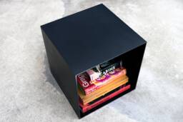 Metal Cube Coffee Table Modern Industrial Side Table With Storage