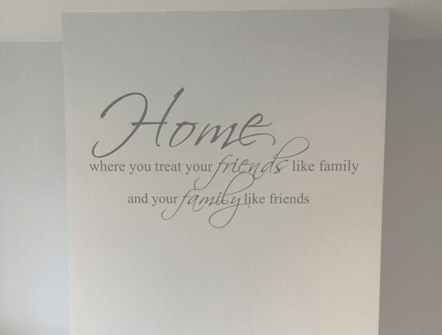 Family Wall Decal, & Friends Wall Sticker, Quote, Decor, Home Decal - image 1