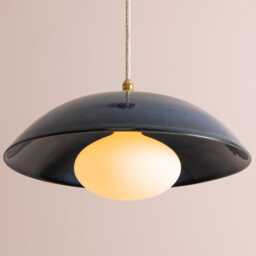 Blue Dusk Ceramic Lamp Shade & Pendant Set - thumbnail 2