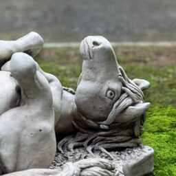 Playful Horse Statue Stone Relaxing Sculpture Outdooor Animal Figurine Cement Handmade Ornament Concrete Farm Decoration Gift - thumbnail 3