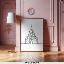 Minimalist Princess Prints - Set Of 3 Posters - Kids Print Girl Bedroom Wall Art Nursery Decor Line Artwork Girls Gifts - thumbnail 3
