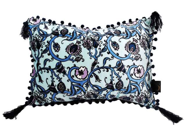 Blue, Lilic, Velvet, Highland Thistle, Scottish Flower, Wildflowers, Luxury Cushion, Thistle, Floral, Decorative, Print - image 1