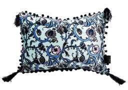 Blue, Lilic, Velvet, Highland Thistle, Scottish Flower, Wildflowers, Luxury Cushion, Thistle, Floral, Decorative, Print - thumbnail 1