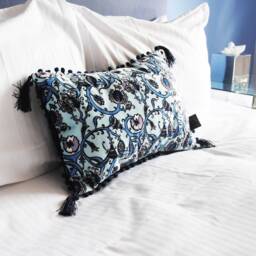 Blue, Lilic, Velvet, Highland Thistle, Scottish Flower, Wildflowers, Luxury Cushion, Thistle, Floral, Decorative, Print - thumbnail 4