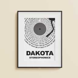 Custom Vinyl Lyrics Print, Personalised Music Poster, Customizable Gift, Anniversary Wedding Song Dance, A1/A2/A3/A4 - thumbnail 2