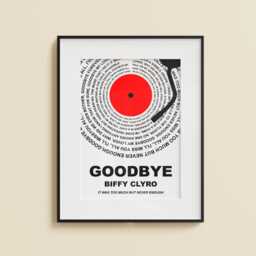 Custom Vinyl Lyrics Print, Personalised Music Poster, Customizable Gift, Anniversary Wedding Song Dance, A1/A2/A3/A4 - thumbnail 3
