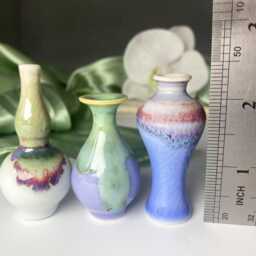 Cute Tiny Vase For Cat Whiskers Desk Decor Gifts Her, Handmade Pottery Unique Mom, Miniature Bud Ceramic Gifts - thumbnail 2