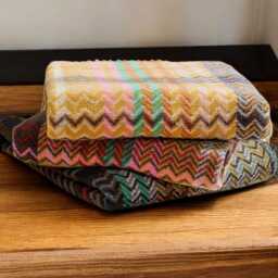 Boho Herringbone Throw Blanket Colorful Tassel Quilt - thumbnail 4