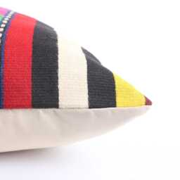 Vintage Turkish Kilim Pillow Cover 18''x18'' Handmade Wool Cushion - thumbnail 4