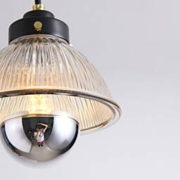 Black Ripple Glass Pendant Light - Modern Hanging Ceiling Fixture For Kitchen Island, Dining Room, Or Entryway - thumbnail 3