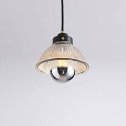 Black Ripple Glass Pendant Light - Modern Hanging Ceiling Fixture For Kitchen Island, Dining Room, Or Entryway - thumbnail 2