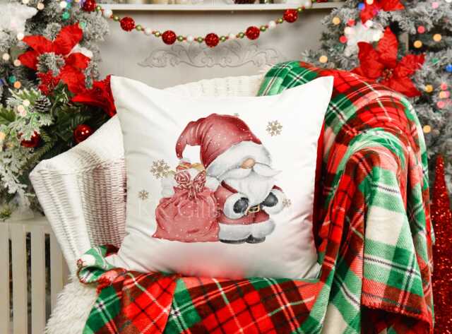 Santa Gonk Cushion, Personalised Gift For Lover, Christmas Gnome Home Decor Cushion - image 1
