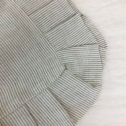 Linen Ticking Striped Sham Cover With Pleated Ruffles, Exquisite Pillow Cover - thumbnail 3
