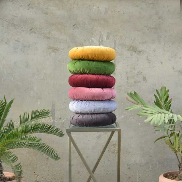 Velvet Round Chair Pad Decorative Floor Cushion For Bar Stool - image 1