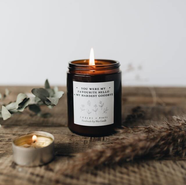 You Were My Favourite Hello & Hardest Goodbye Pet Loss Scented Soy Candle Gift - image 1