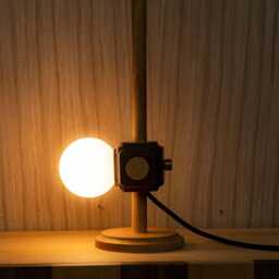 Solid Wood Table Lamp With Opal Glass, Home Decor Handmade Bedside Night Light, Living Room With Adjustable Height, Housewarming Gift - thumbnail 3