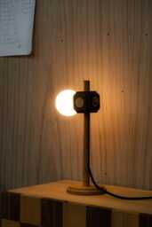 Solid Wood Table Lamp With Opal Glass, Home Decor Handmade Bedside Night Light, Living Room With Adjustable Height, Housewarming Gift - thumbnail 1