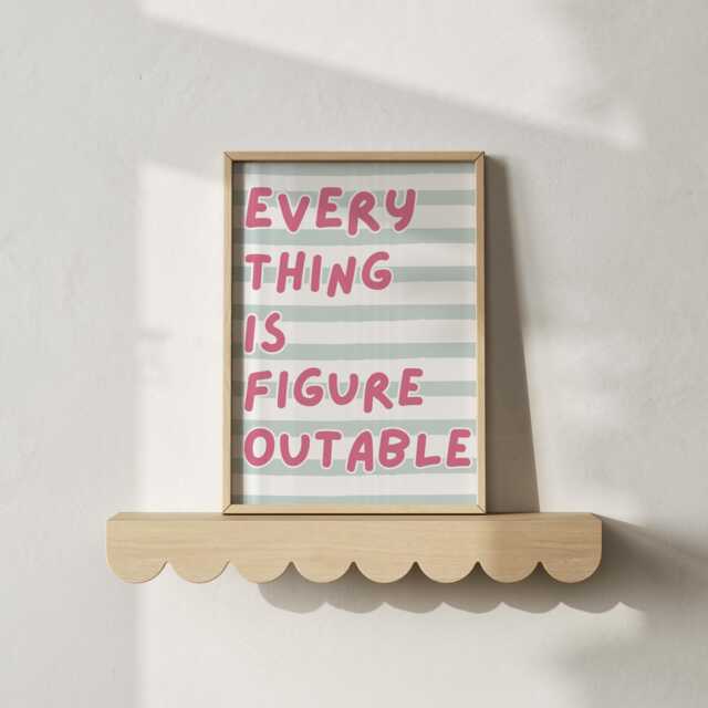 Girls Room Motivational Print Sage Green Affirmation Poster - image 1