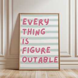 Girls Room Motivational Print Sage Green Affirmation Poster - thumbnail 2