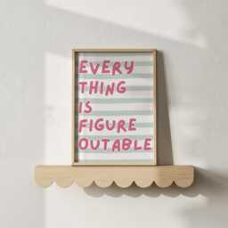 Girls Room Motivational Print Sage Green Affirmation Poster - thumbnail 1