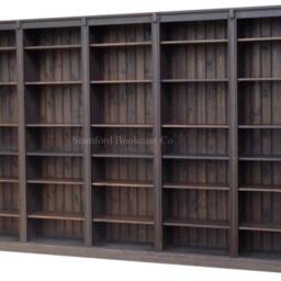 Solid Wood Bookcase, 7Ft X 11Ft, Heavy Duty Adjustable Shelving Unit, Library Storage Bookshelves - thumbnail 3