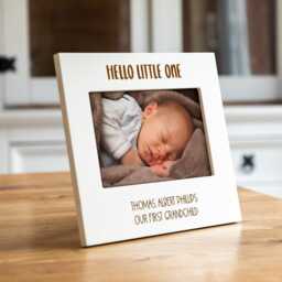 Personalized Pastel Baby Photo Frame Hello Little One, New Parent Gift - Lc1079 - thumbnail 4