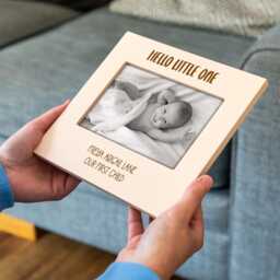 Personalized Pastel Baby Photo Frame Hello Little One, New Parent Gift - Lc1079 - thumbnail 2