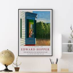 Edward Hopper Exhibition Poster, Cape Cod Morning, Wall Art Decor, Realism, Architecture, Scenery, Gift Idea, Minimalism - thumbnail 3