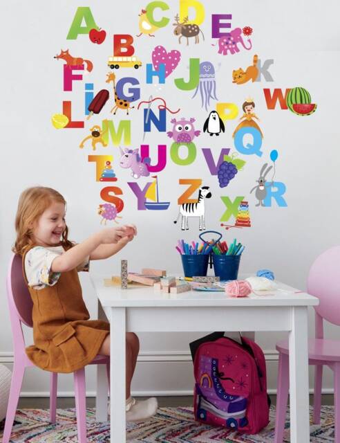 Nursery Alphabet, Alphabet Wall Decal, Colorful Letter Decals, Nursery, Abc Abc Sticker, Letters Sticker - image 1