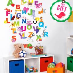 Nursery Alphabet, Alphabet Wall Decal, Colorful Letter Decals, Nursery, Abc Abc Sticker, Letters Sticker - thumbnail 2