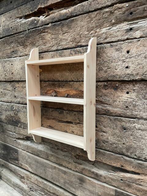 Three Tier Wall Book Shelf, Cottage Rack, Kitchen Shelves, Bathroom - Various Sizes Available - image 1