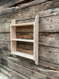Three Tier Wall Book Shelf, Cottage Rack, Kitchen Shelves, Bathroom - Various Sizes Available