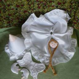 "Christmas Angel Tree Topper/Centerpiece White Muslin 8, " - thumbnail 4