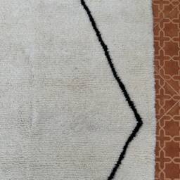Handknotted Beni Ourain Rug 7x10 White Lamb Wool Moroccan - thumbnail 4