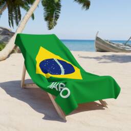 Brazil Beach Towel, Flag Tovel, Of Brazil, Beach Country Gift, Brazil Gift - thumbnail 1