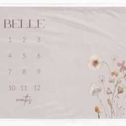 Milestone Blanket Girl Personalised Pink Monthly Baby Mat - thumbnail 2