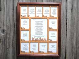 Prek-12Th Grade School Years Picture Frame - Holds 2.5x3 & 5x6.5 Pictures Personalized, 11x14 Cherry Rectangle, Days - thumbnail 1