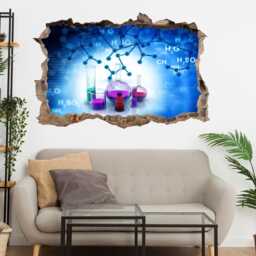 Chemistry Elements Test Tubes Wall Decal Sticker Mural Poster Print Art School Decor Ck27