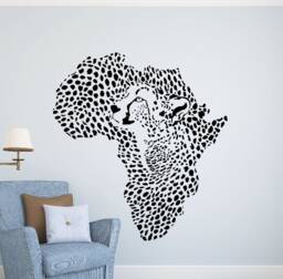 Safari Wall Decal African Map Vinyl Sticker Animals Bedroom Home Art Decor - 11Sfr1