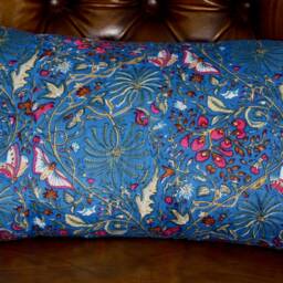 Indian Cotton Cushion Cover With Floral Patterns & Butterflies Available in 11 Different Colours Floressence Series - thumbnail 3
