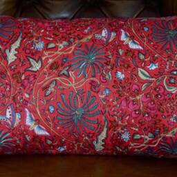 Indian Cotton Cushion Cover With Floral Patterns & Butterflies Available in 11 Different Colours Floressence Series - thumbnail 2