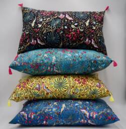 Indian Cotton Cushion Cover With Floral Patterns & Butterflies Available in 11 Different Colours Floressence Series