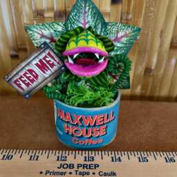Little Shop Of Horrors Audrey 2 Coffee Can Sculpture 6 Inches Tall Feed Me Seymour Venus Flytrap For Tiki Oasis Halloween - thumbnail 4