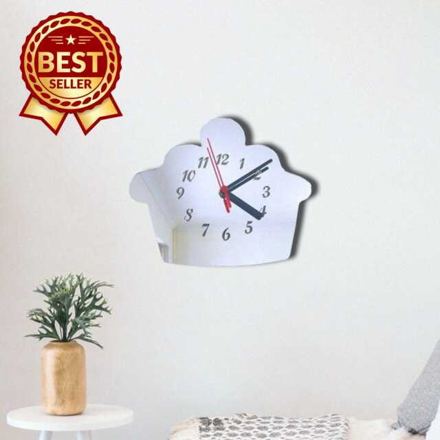 Cup Cake Acrylic Clock - Many Colours Available - Bespoke Shapes & Sizes Made - image 1