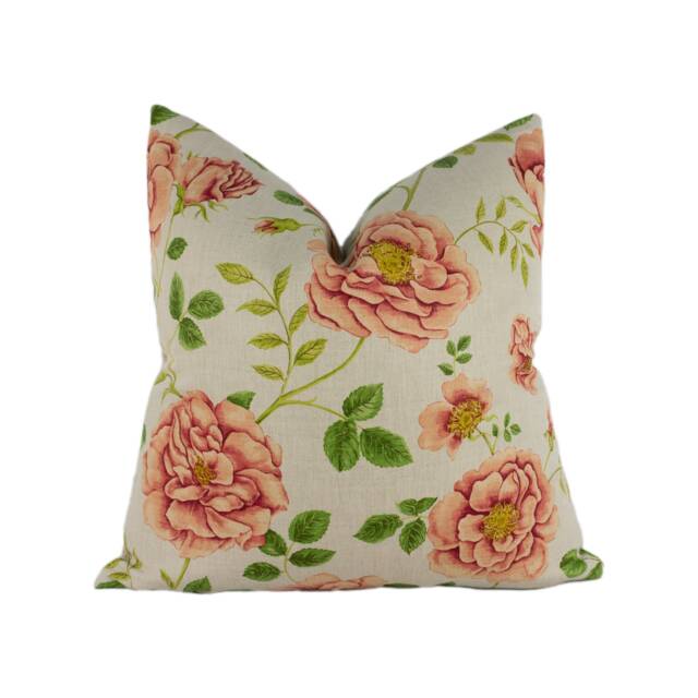 Sanderson - Rosalie Linen/Rose Stunning Designer Cushion Cover Home D??cor Throw Pillow - image 1