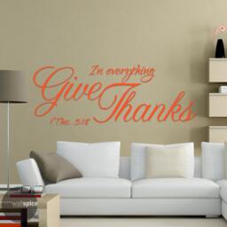 1 Thes 518 in Everything Give Thanks Vinyl Wall Decal Sticker - thumbnail 3