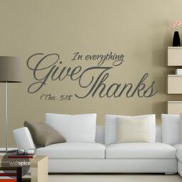 1 Thes 518 in Everything Give Thanks Vinyl Wall Decal Sticker - thumbnail 2